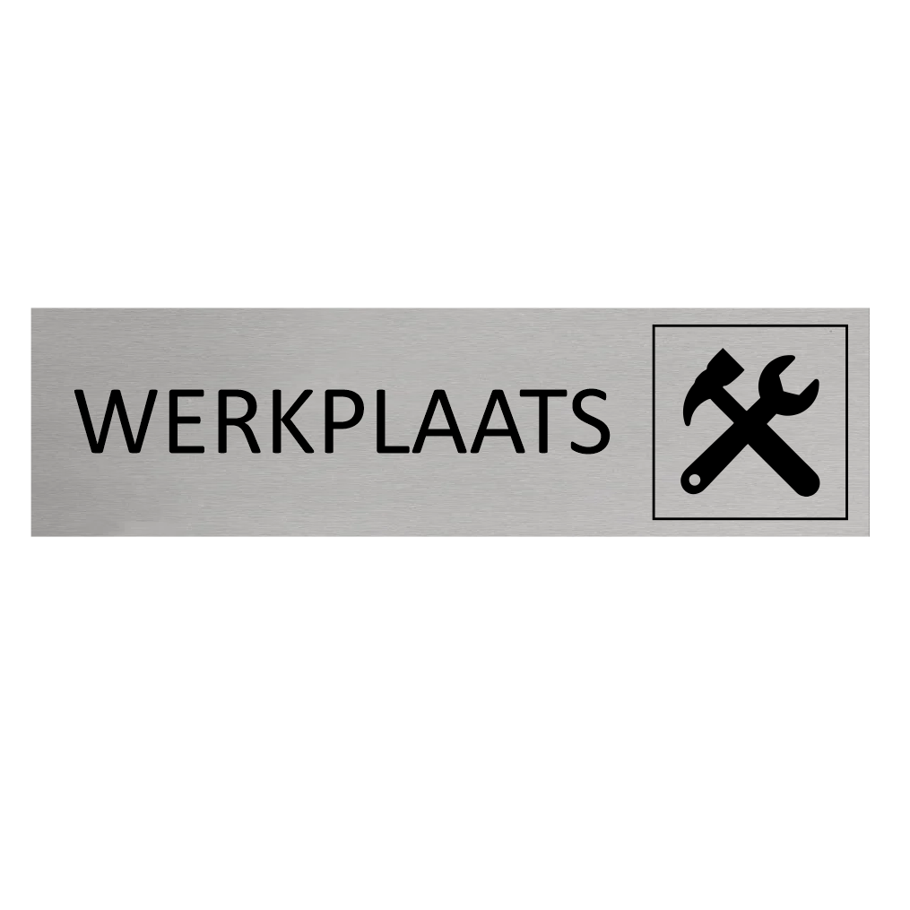 CombiCraft Aluminium deurbordje Werkplaats 165 x 45 mm - per 1 stuk