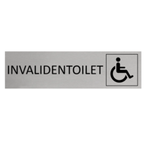 Aluminium Deurbordje Invalidentoilet 165x45mm met tape