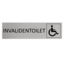 Aluminium deurbordje Invalidentoilet  165 x 45 mm - per 1 stuk