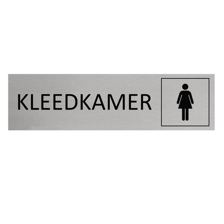 Aluminium deurbordje Dames kleedkamer 165 x 45 mm - per 1 stuk