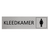CombiCraft Zilver aluminium deurbordje Kleedkamer vrouw symbool