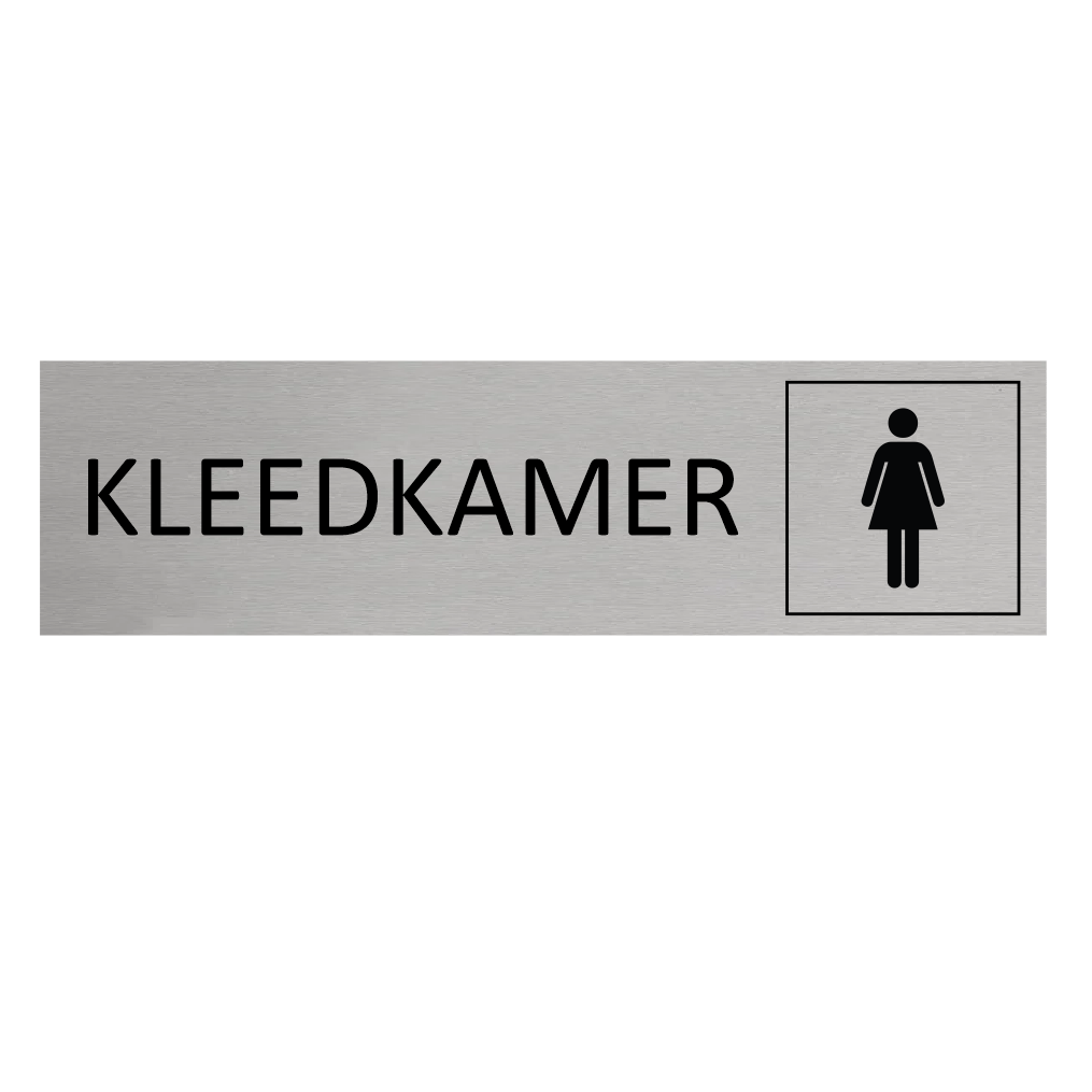 CombiCraft Aluminium deurbordje Dames kleedkamer 165 x 45 mm - per 1 stuk