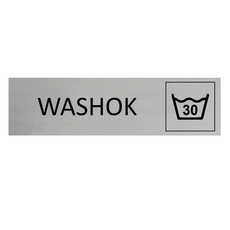 Aluminium deurbordje Washok  165 x 45 mm - per 1 stuk