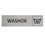 Aluminium deurbordje Washok  165 x 45 mm - per 1 stuk