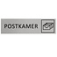 Aluminium deurbordje Postkamer 165 x 45 mm - per 1 stuk