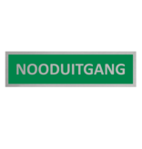 Aluminium deurbordje Nooduitgang 165 x 45 mm - per 1 stuk