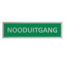 Aluminium deurbordje Nooduitgang 165 x 45 mm - per 1 stuk