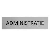 Zilver aluminium deurbordje Administratie