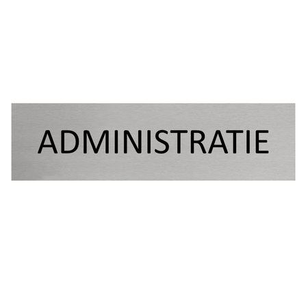 Aluminium deurbordje Administratie 165 x 45 mm - per 1 stuk