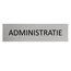 Aluminium deurbordje Administratie 165 x 45 mm - per 1 stuk