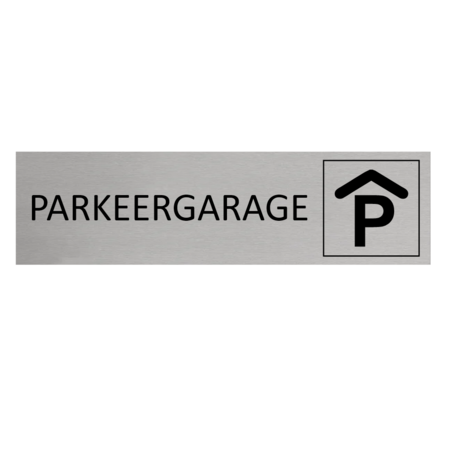 Aluminium deurbordje Parkeergarage 165 x 45 mm - per 1 stuk