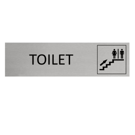 CombiCraft Aluminium deurbordje Toiletten boven 165 x 45 mm - per 1 stuk
