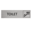 CombiCraft Aluminium deurbordje Toiletten boven 165 x 45 mm - per 1 stuk