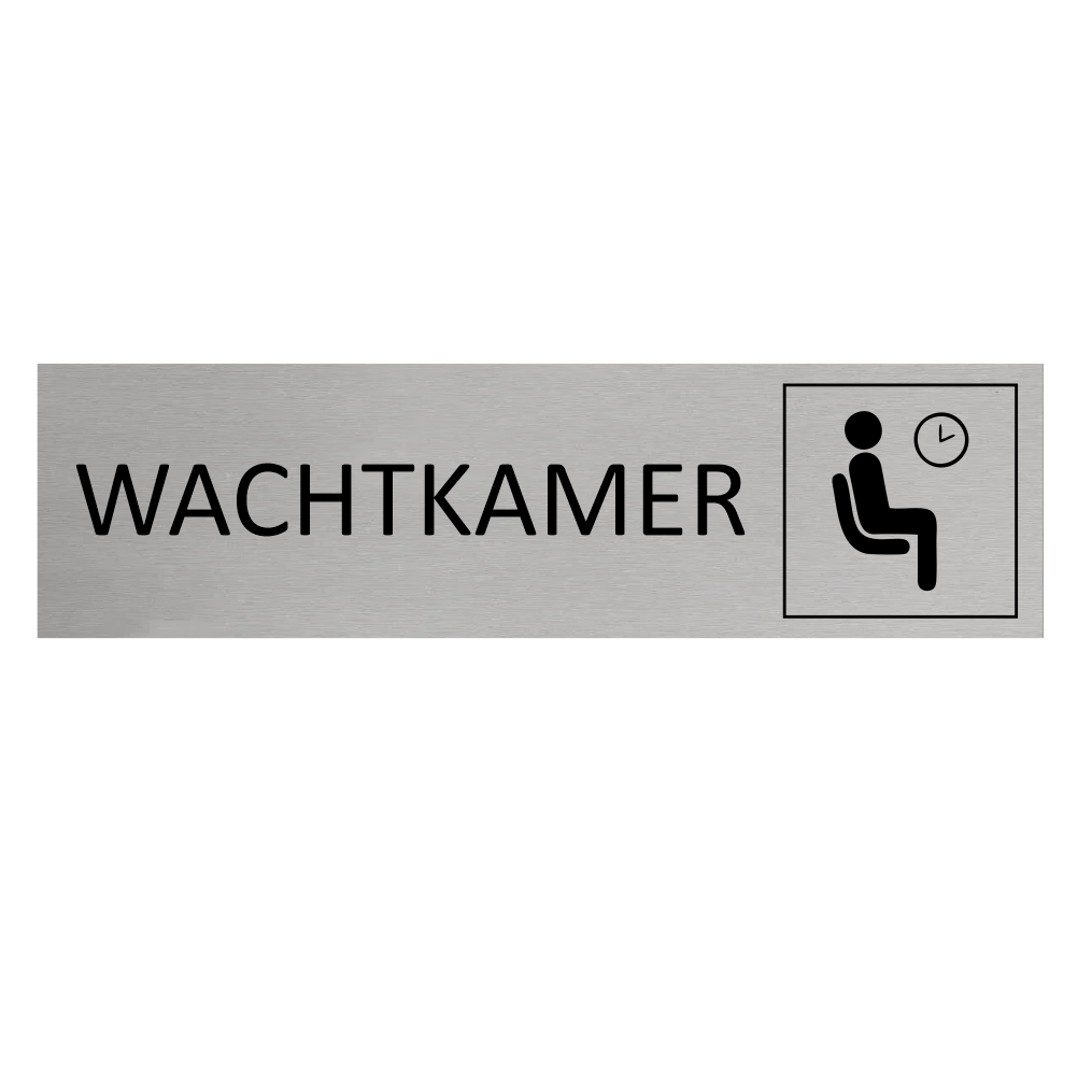 CombiCraft Aluminium deurbordje Wachtkamer 165 x 45 mm - per 1 stuk