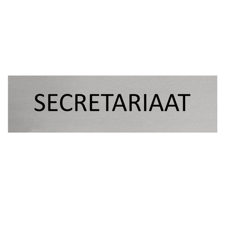 Aluminium deurbordje Secretariaat 165 x 45 mm - per 1 stuk