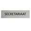 Aluminium deurbordje Secretariaat 165 x 45 mm - per 1 stuk