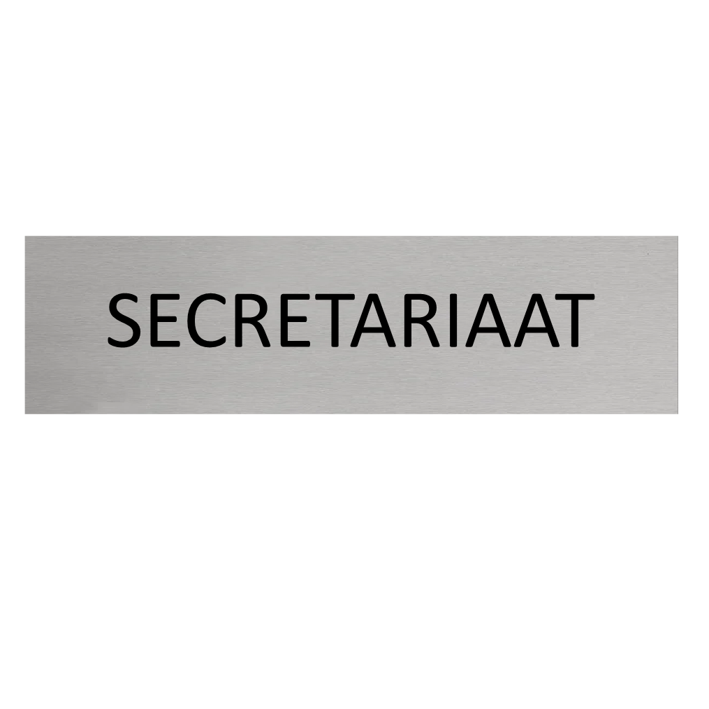 CombiCraft Aluminium deurbordje Secretariaat 165 x 45 mm - per 1 stuk