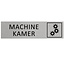 Aluminium deurbordje Machinekamer 165 x 45 mm - per 1 stuk