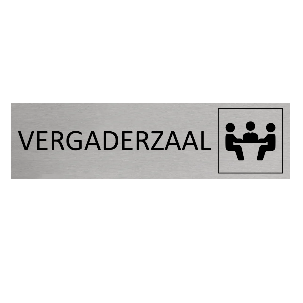 CombiCraft Aluminium deurbordje Vergaderzaal 165 x 45 mm - per 1 stuk