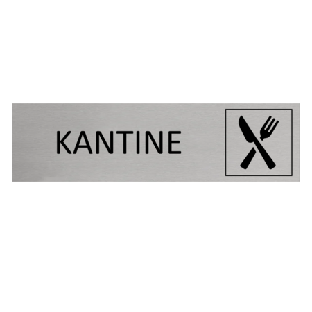 CombiCraft Aluminium deurbordje Kantine 165 x 45 mm - per 1 stuk
