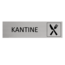 CombiCraft Aluminium deurbordje Kantine 165 x 45 mm - per 1 stuk