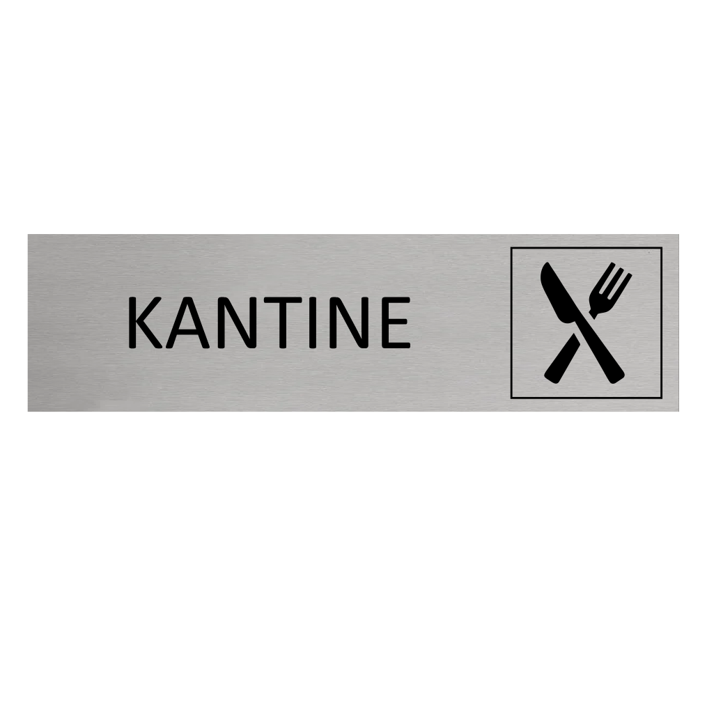 CombiCraft Aluminium deurbordje Kantine 165 x 45 mm - per 1 stuk