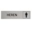 CombiCraft Aluminium deurbordje Heren 165 x 45 mm - per 1 stuk