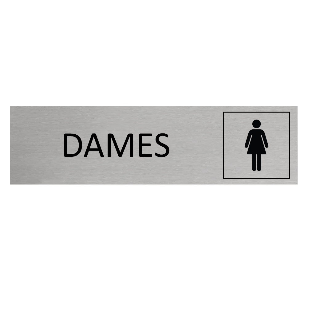 CombiCraft Aluminium deurbordje Dames 165 x 45 mm - per 1 stuk