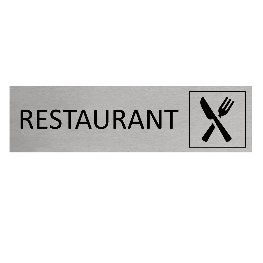 CombiCraft Aluminium deurbordje Restaurant 165 x 45 mm - per 1 stuk
