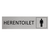 CombiCraft Zilver aluminium deurbordje Herentoilet