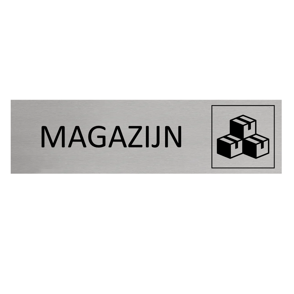 CombiCraft Aluminium deurbordje Magazijn 165 x 45 mm - per 1 stuk