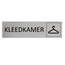 Aluminium deurbordje Kleedkamer 165 x 45 mm - per 1 stuk