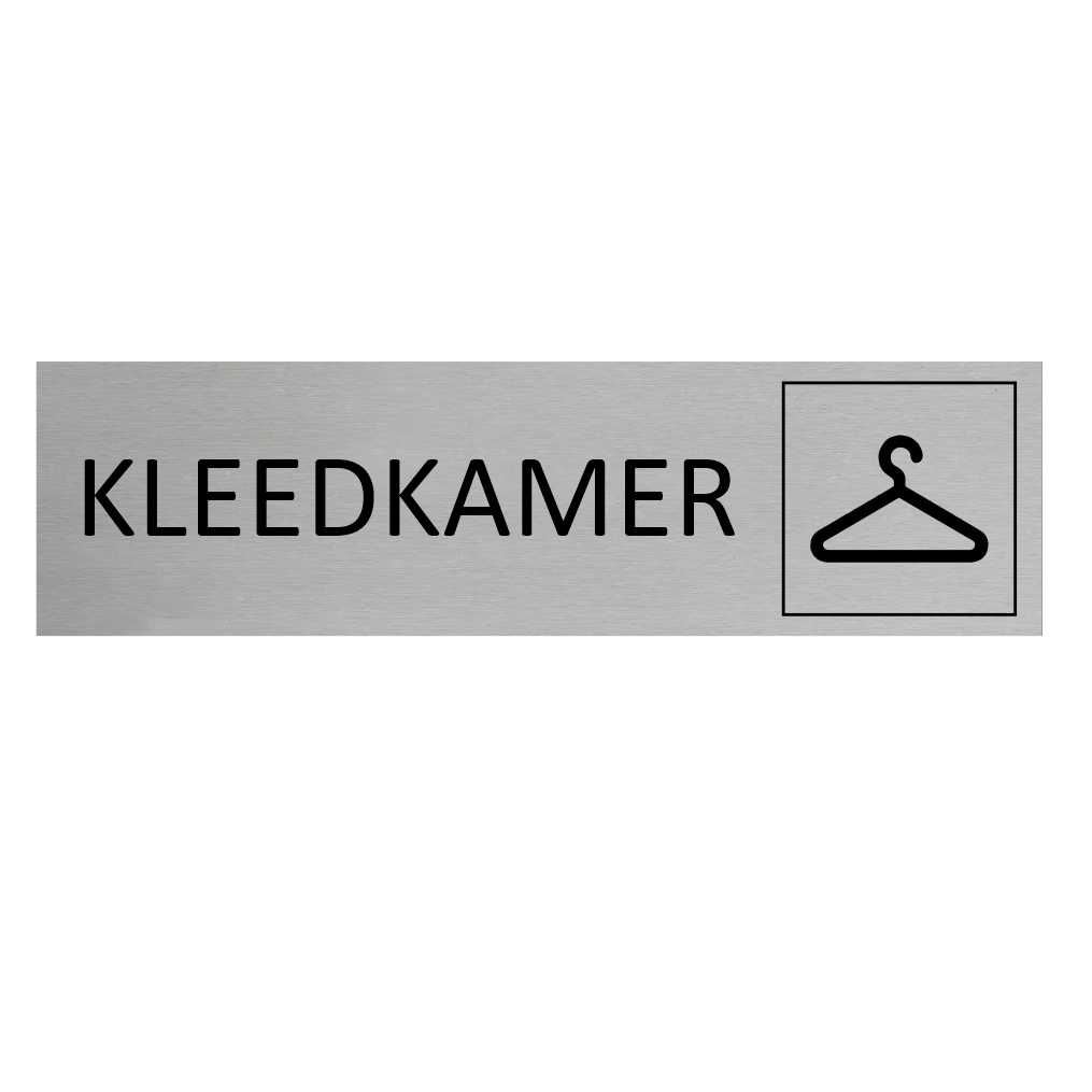 CombiCraft Aluminium deurbordje Kleedkamer 165 x 45 mm - per 1 stuk