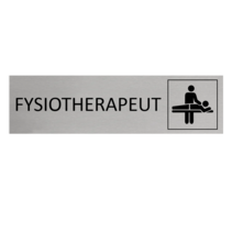 Aluminium Deurbordje Fysiotherapeut 165x45mm met tape