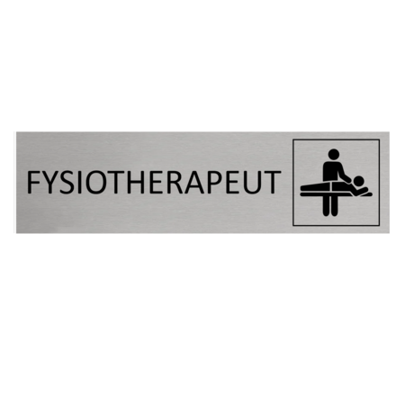 CombiCraft Aluminium deurbordje Fysiotherapeut 165 x 45 mm - per 1 stuk