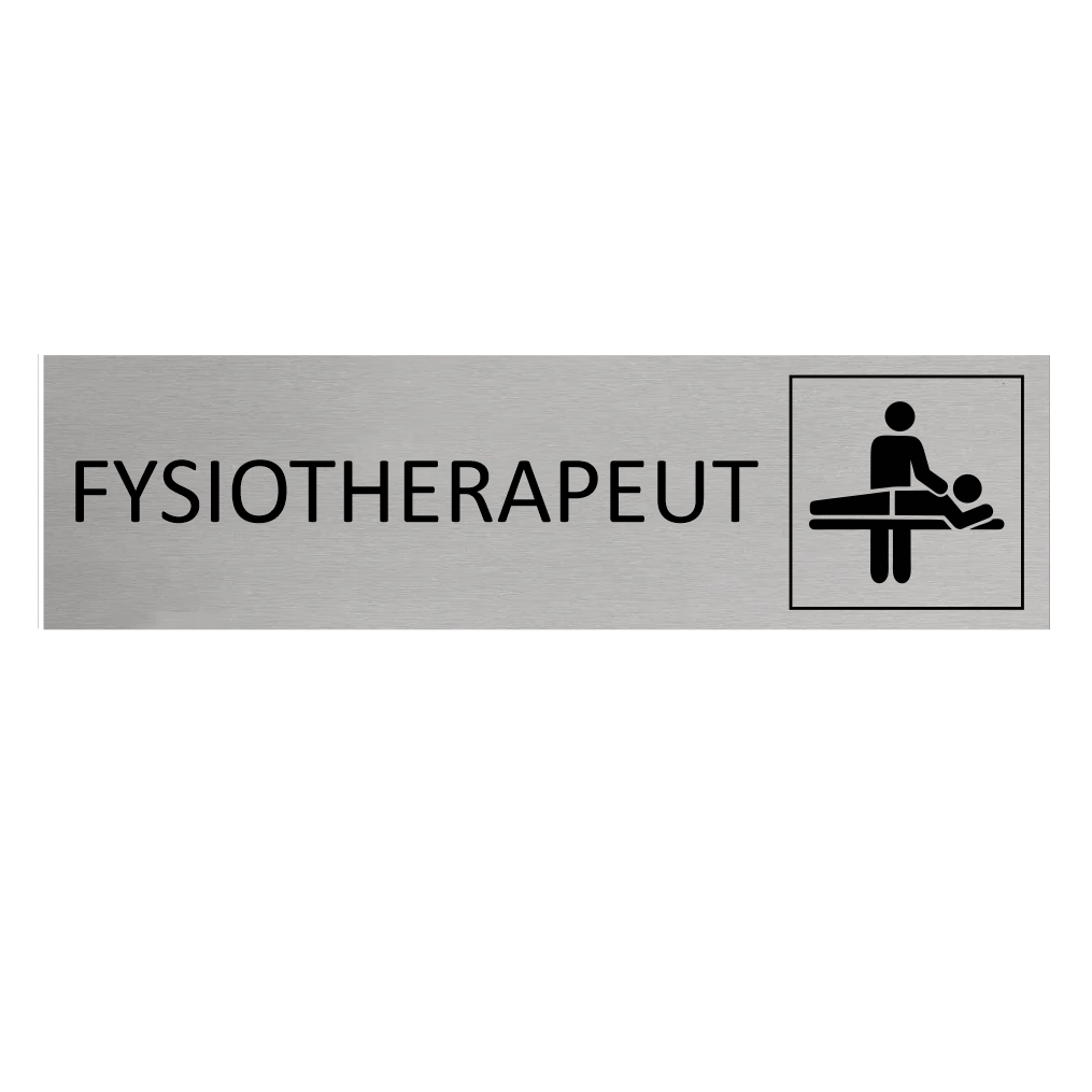 CombiCraft Aluminium deurbordje Fysiotherapeut 165 x 45 mm - per 1 stuk