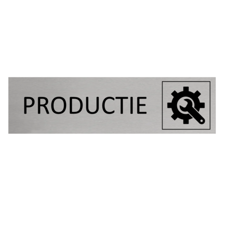 Aluminium deurbordje Productie 165 x 45 mm - per 1 stuk