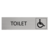 CombiCraft Zilver aluminium deurbordje toegankelijk toilet