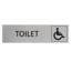 Aluminium deurbordje Invalidentoilet  165 x 45 mm - per 1 stuk