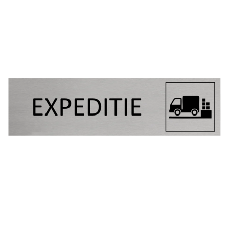 Aluminium deurbordje Expeditie 165 x 45 mm - per 1 stuk