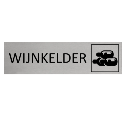 Aluminium deurbordje Wijnkelder 165 x 45 mm - per 1 stuk