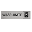 Aluminium deurbordje Wasruimte 165 x 45 mm - per 1 stuk