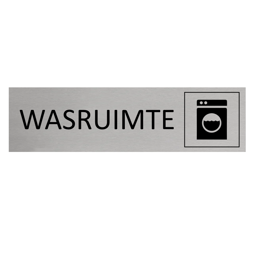 CombiCraft Aluminium deurbordje Wasruimte 165 x 45 mm - per 1 stuk
