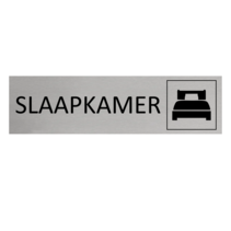 Zilver aluminium deurbordje Slaapkamer