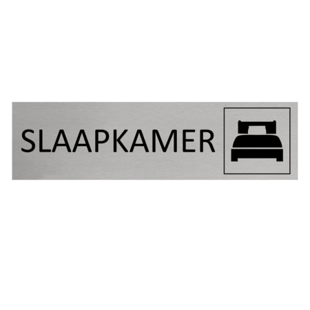 Aluminium deurbordje Slaapkamer 165 x 45 mm - per 1 stuk
