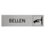 Aluminium deurbordje Bellen 165 x 45 mm - per 1 stuk