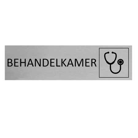 CombiCraft Aluminium deurbordje Behandelkamer 165 x 45 mm - per 1 stuk