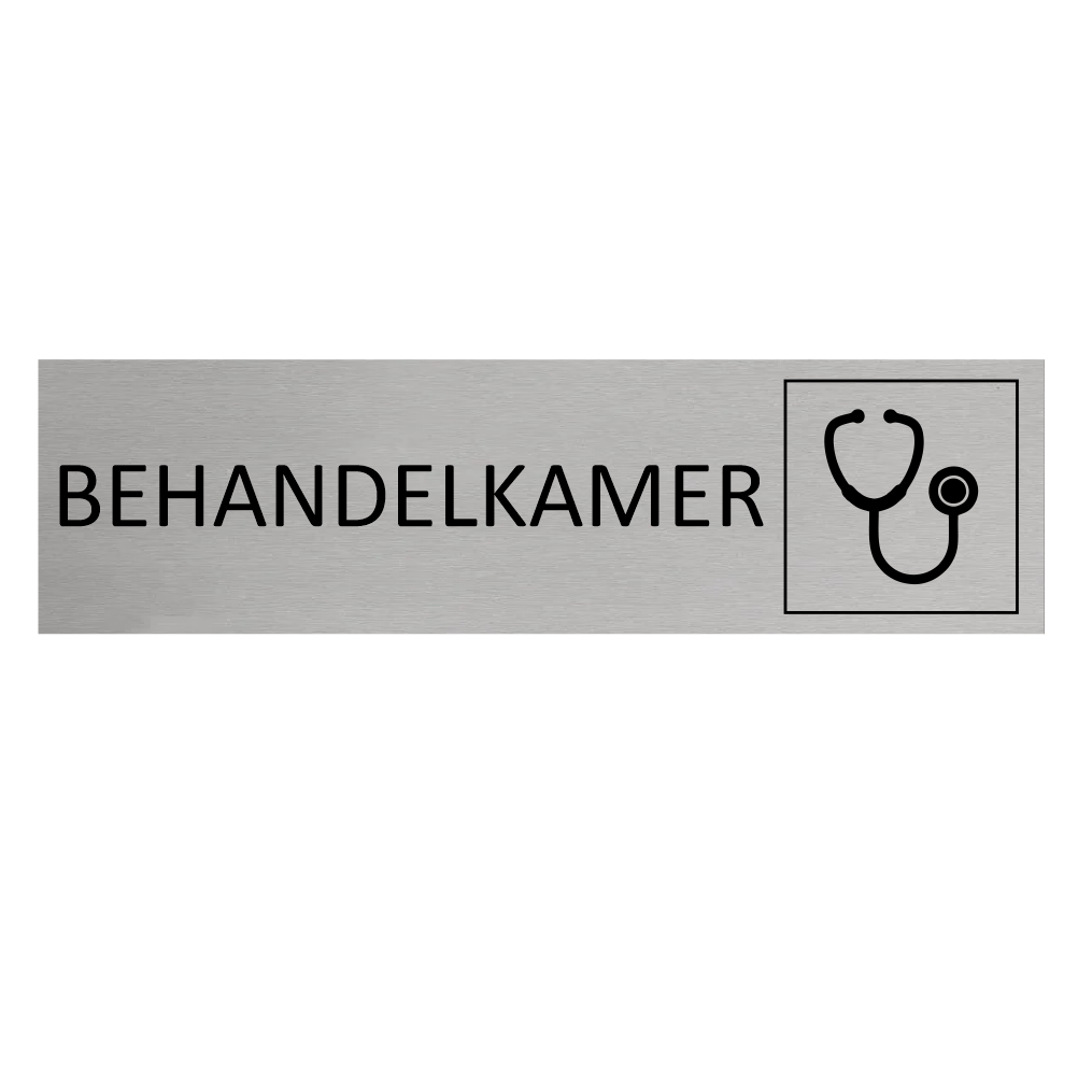 CombiCraft Aluminium deurbordje Behandelkamer 165 x 45 mm - per 1 stuk