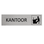 Aluminium deurbordje Kantoor 165 x 45 mm - per 1 stuk