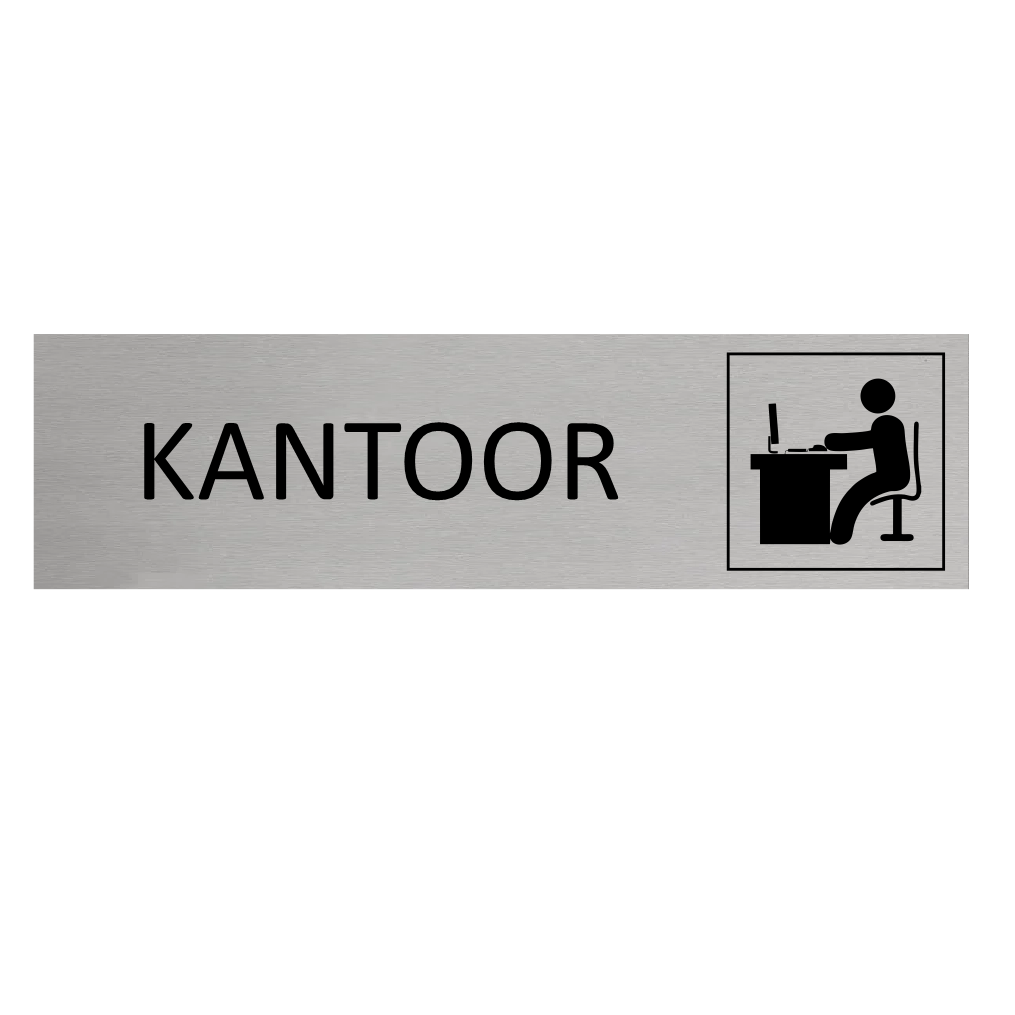 CombiCraft Aluminium deurbordje Kantoor 165 x 45 mm - per 1 stuk